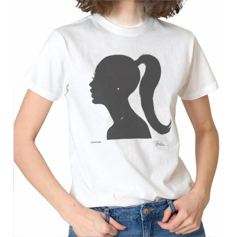 NEW CPRESS STUDIO cover girl mushie tee in worn white